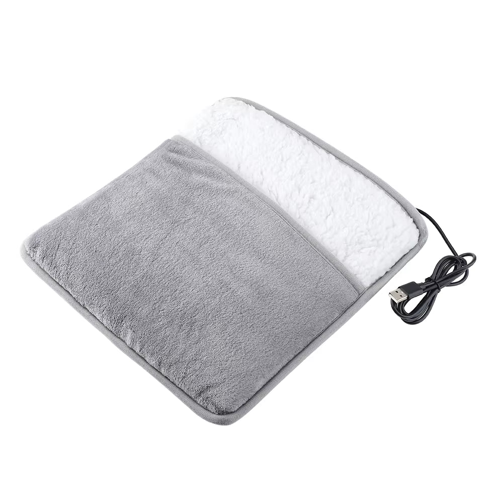 Electric Heating Foot Pad Washable Feet Warmer Household Soft Plush Thermal Heating Blanket Foot Warming Mat Home Office Bedroom