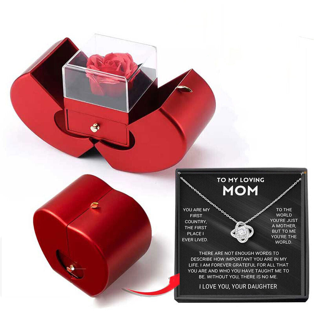 Eternal Rose Apple Jewelry Gift Box Necklace – The Perfect Gift