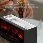 Creative Fireplace Aroma Diffuser Flame Air Humidifier Waterless Colorful Lights with Remote for Home Bedroom Holiday Gifts