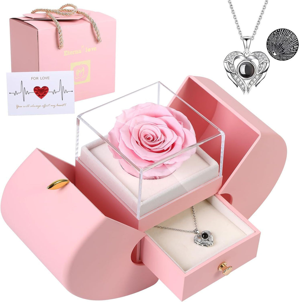 Eternal Rose Apple Jewelry Gift Box Necklace – The Perfect Gift