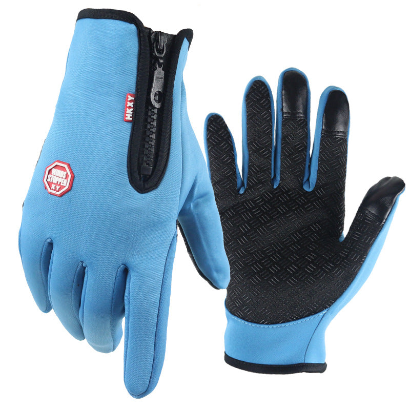 Ski gloves with touchscreen functionality