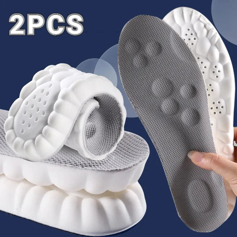 New 4D Massage Insoles Super Soft Sports Shoes Insole for Feet Running Baskets Shoe Sole Arch Support Orthopedic Inserts Unisex