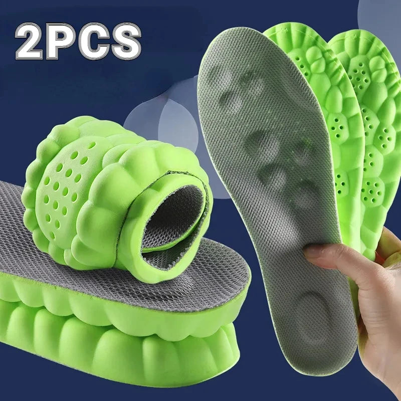 New 4D Massage Insoles Super Soft Sports Shoes Insole for Feet Running Baskets Shoe Sole Arch Support Orthopedic Inserts Unisex