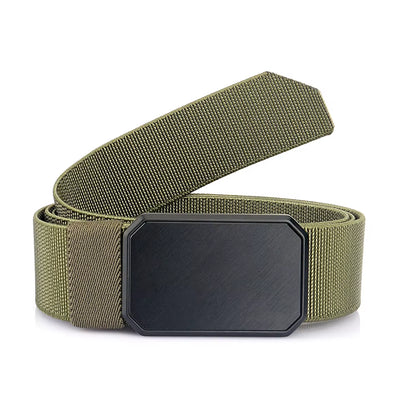 New Magnetism Alloy Quick Release Pluggable Buckle Elastic Belts for Men Durable Tactical Belt Cowboy Outdoor Belt Hunting