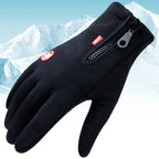 Ski gloves with touchscreen functionality