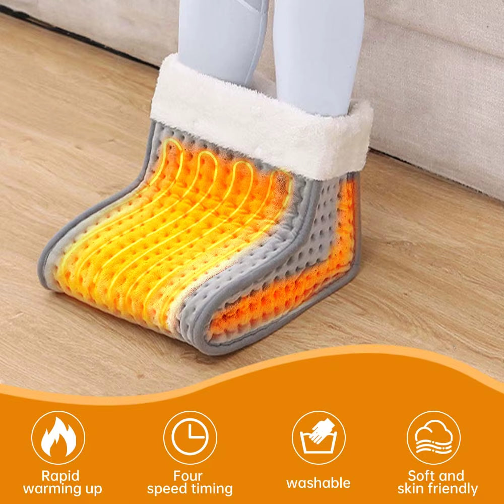 Electric Heated Foot US/EU Warmers Soft Feet Heating Pad 9-Gear Adjustable Temperature Electric Shoe Heating Pad 40*40CM/40*76CM