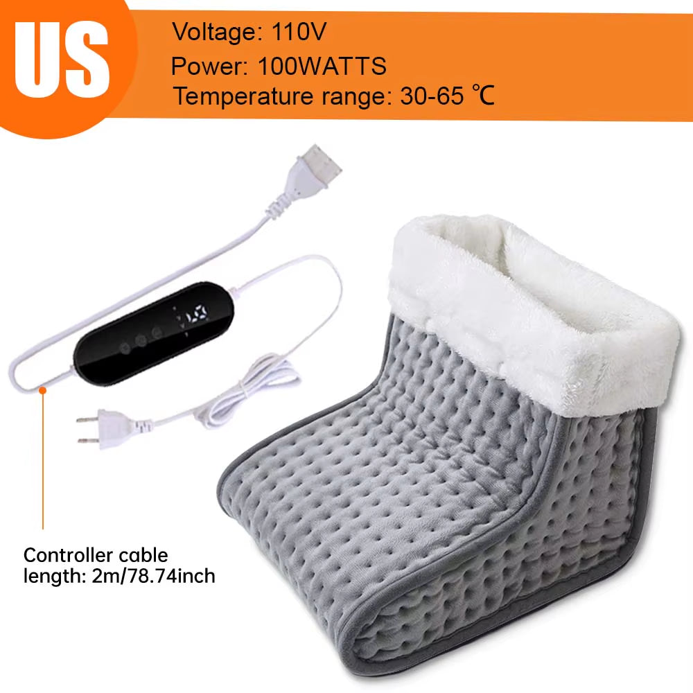 Electric Heated Foot US/EU Warmers Soft Feet Heating Pad 9-Gear Adjustable Temperature Electric Shoe Heating Pad 40*40CM/40*76CM