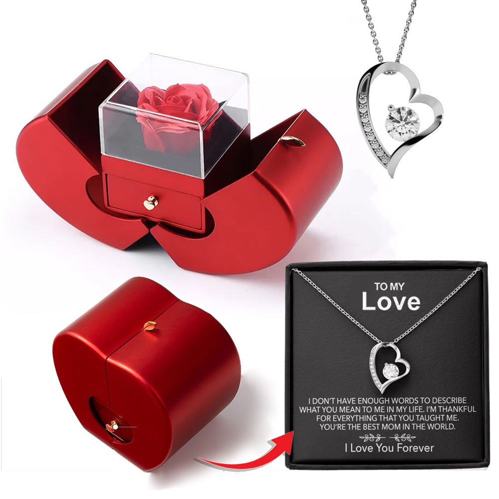 Eternal Rose Apple Jewelry Gift Box Necklace – The Perfect Gift