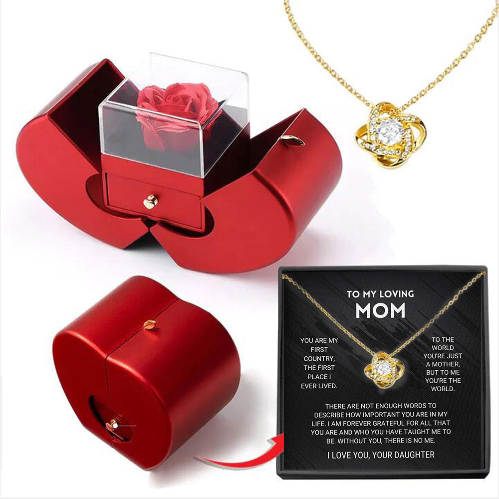 Eternal Rose Apple Jewelry Gift Box Necklace – The Perfect Gift
