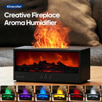 Creative Fireplace Aroma Diffuser Flame Air Humidifier Waterless Colorful Lights with Remote for Home Bedroom Holiday Gifts