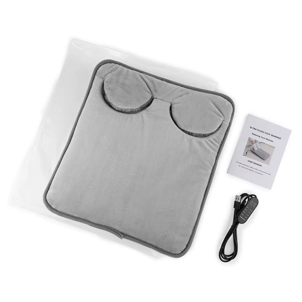 Electric Heating Foot Pad Washable Feet Warmer Household Soft Plush Thermal Heating Blanket Foot Warming Mat Home Office Bedroom