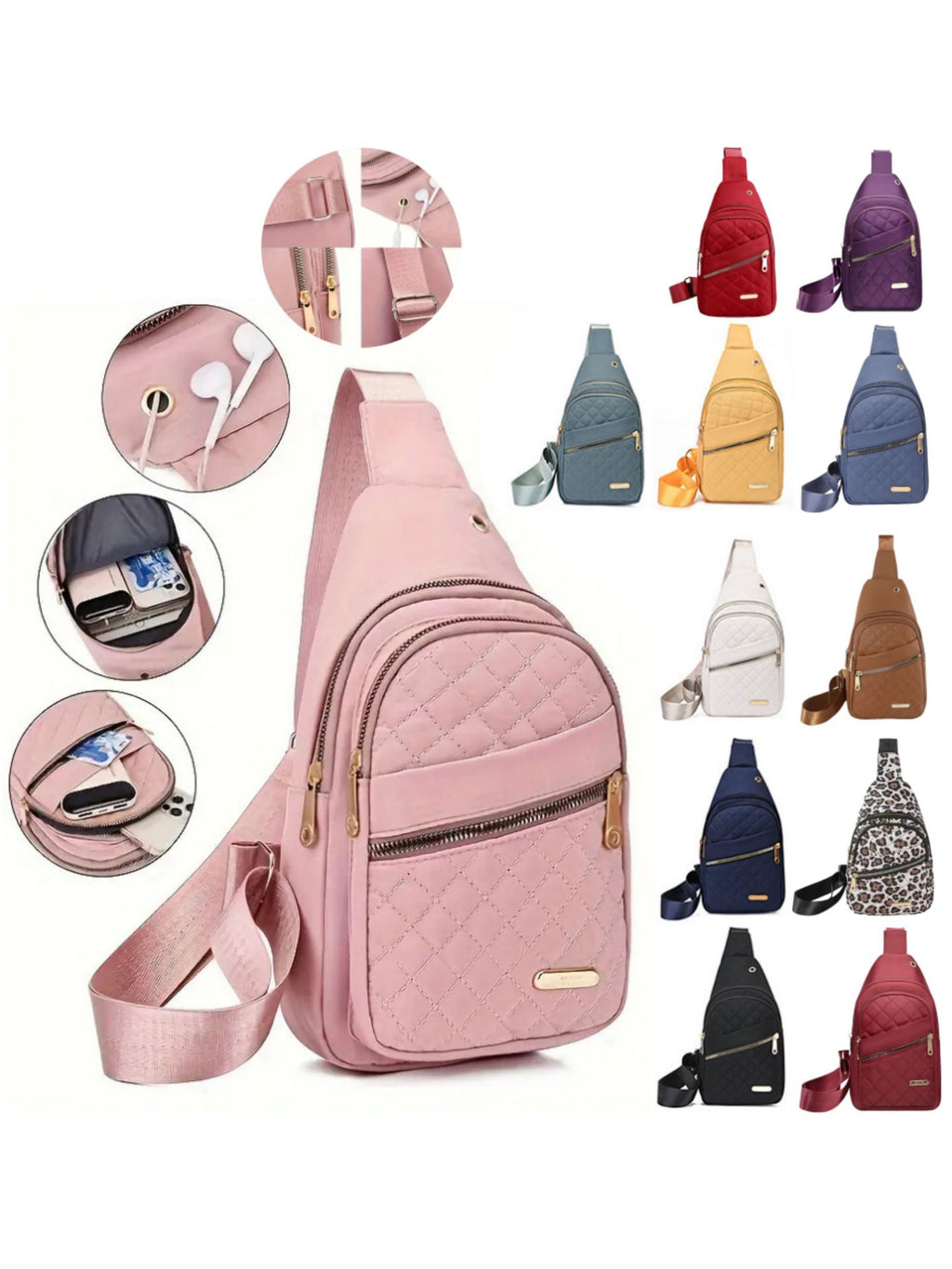 Diamond Quilted Crossbody Bag