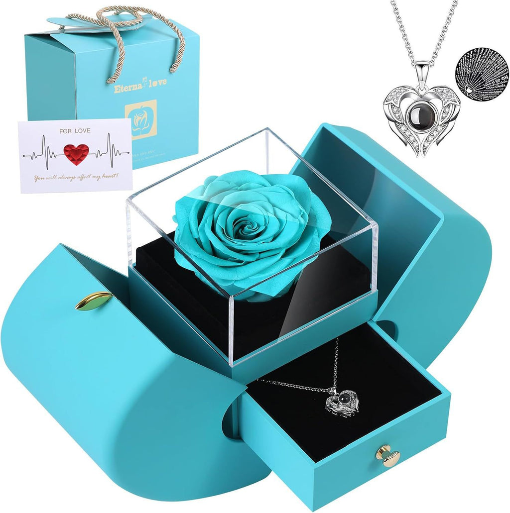 Eternal Rose Apple Jewelry Gift Box Necklace – The Perfect Gift