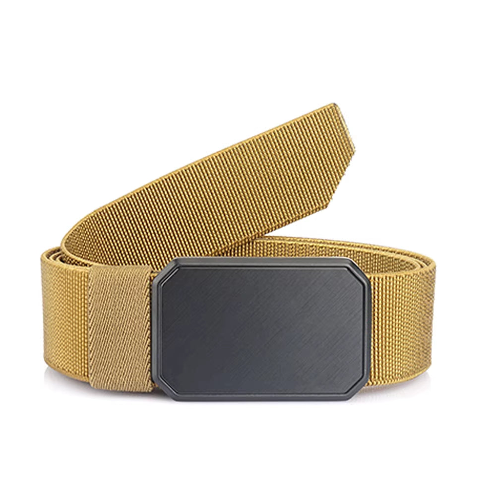 New Magnetism Alloy Quick Release Pluggable Buckle Elastic Belts for Men Durable Tactical Belt Cowboy Outdoor Belt Hunting