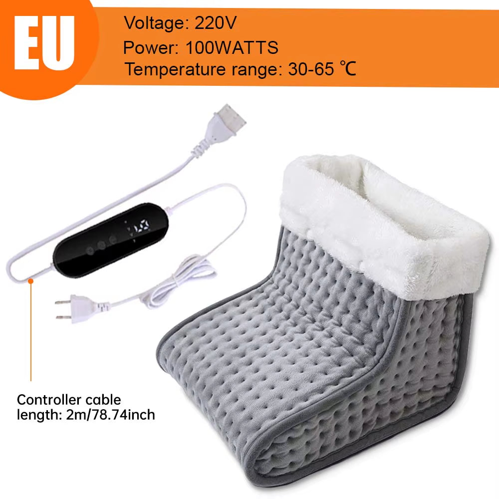 Electric Heated Foot US/EU Warmers Soft Feet Heating Pad 9-Gear Adjustable Temperature Electric Shoe Heating Pad 40*40CM/40*76CM