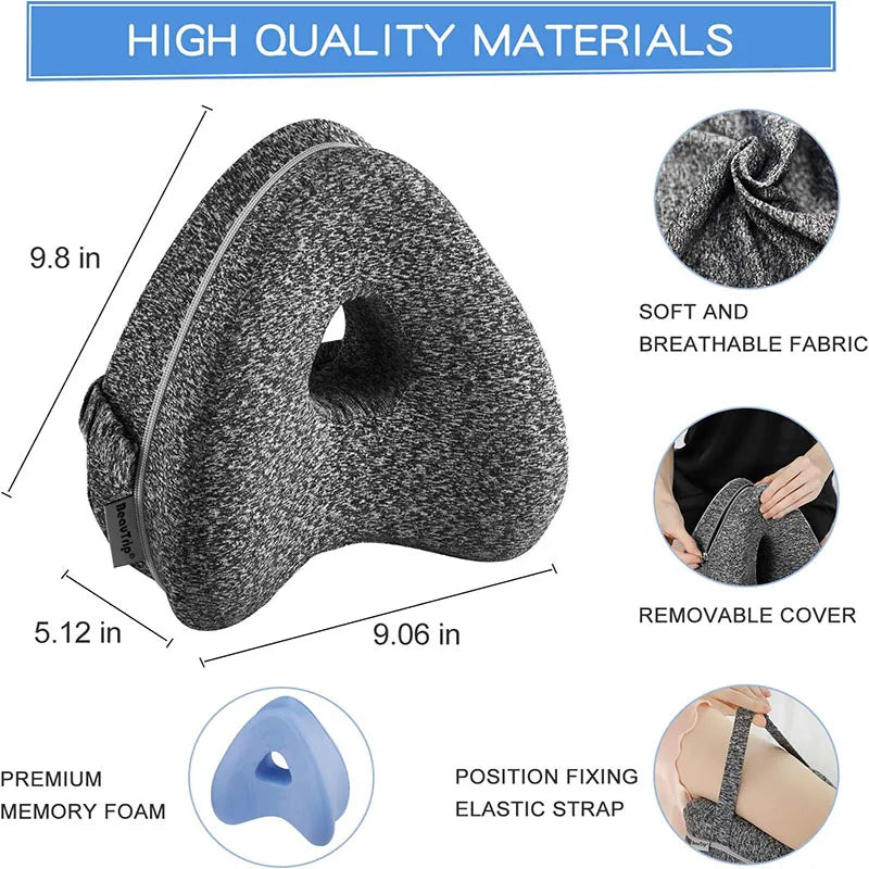 Pillow Ergonomic Leg Support Pillow Relieve Sciatica Back and Hip Pain Soft Leg Support Cushion with Removable and Washable