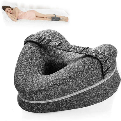 Pillow Ergonomic Leg Support Pillow Relieve Sciatica Back and Hip Pain Soft Leg Support Cushion with Removable and Washable