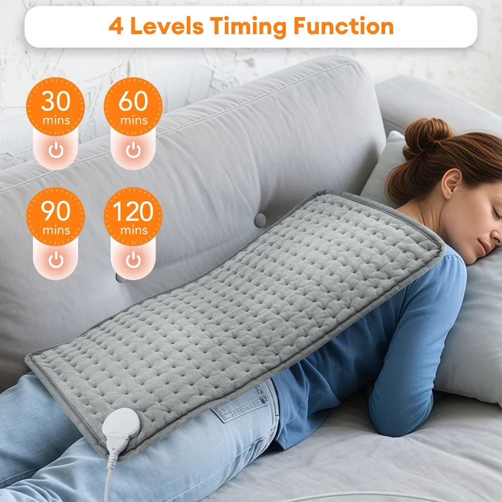 30*60Cm Electric Heating Pads for Back Neck Shoulder Home Office Washable Winter Warm Blanket 4 Timer 9 Temperature Control