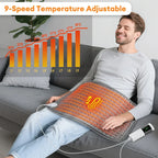 30*60Cm Electric Heating Pads for Back Neck Shoulder Home Office Washable Winter Warm Blanket 4 Timer 9 Temperature Control