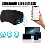 Bluetooth Wireless Headphones Sleeping Eye Mask Earphones Smart Music Sleep Headband Soft Elastic Eye Cover Headset Yoga Travel