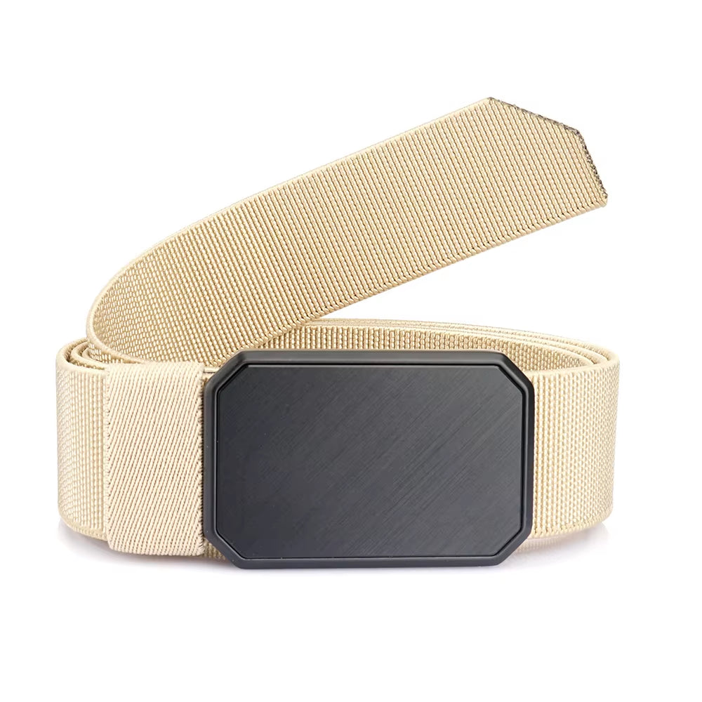 New Magnetism Alloy Quick Release Pluggable Buckle Elastic Belts for Men Durable Tactical Belt Cowboy Outdoor Belt Hunting