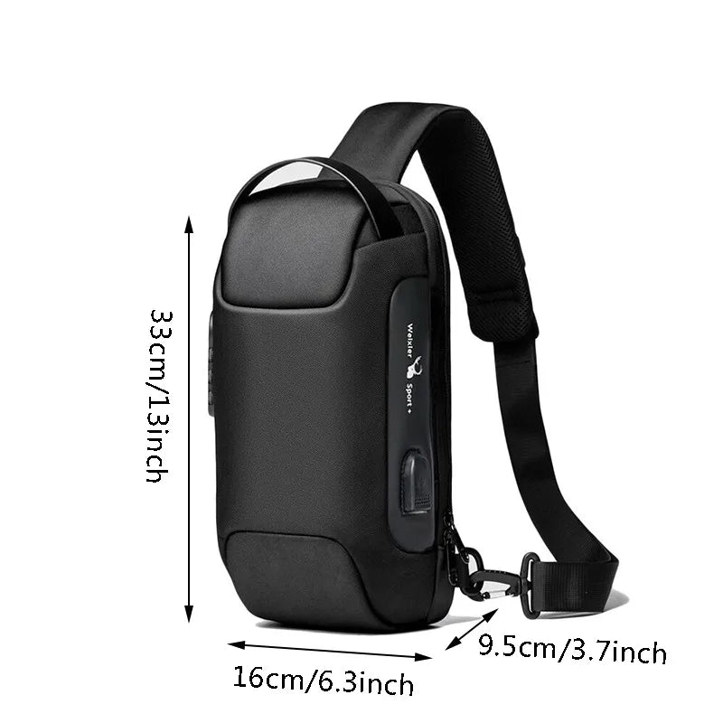 USB Anti-Theft Sling Bag