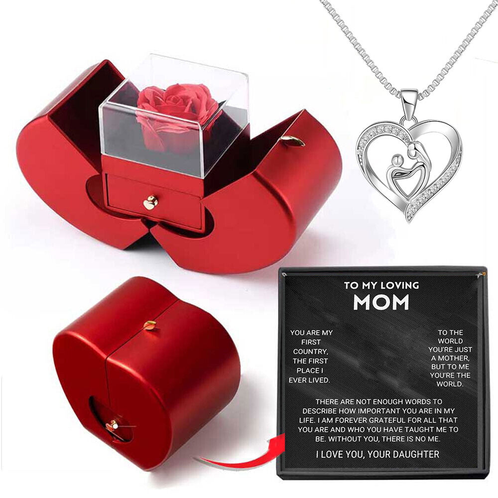 Eternal Rose Apple Jewelry Gift Box Necklace – The Perfect Gift