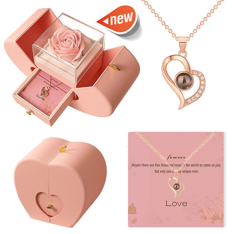 Eternal Rose Apple Jewelry Gift Box Necklace – The Perfect Gift