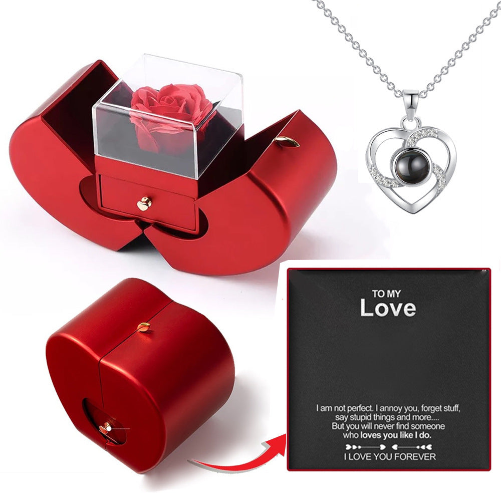 Eternal Rose Apple Jewelry Gift Box Necklace – The Perfect Gift
