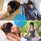 Bluetooth Wireless Headphones Sleeping Eye Mask Earphones Smart Music Sleep Headband Soft Elastic Eye Cover Headset Yoga Travel