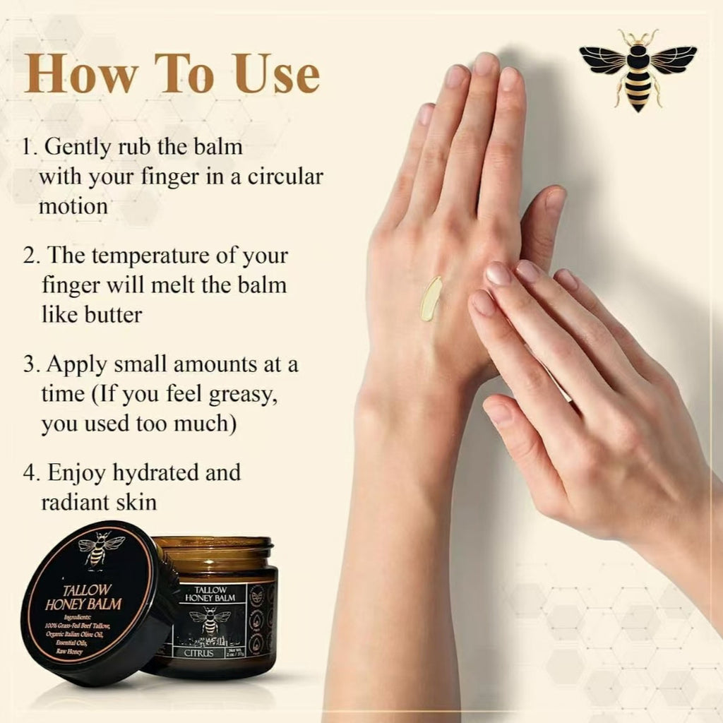 Honey butter cream, grass-fed beef fat, olive oil