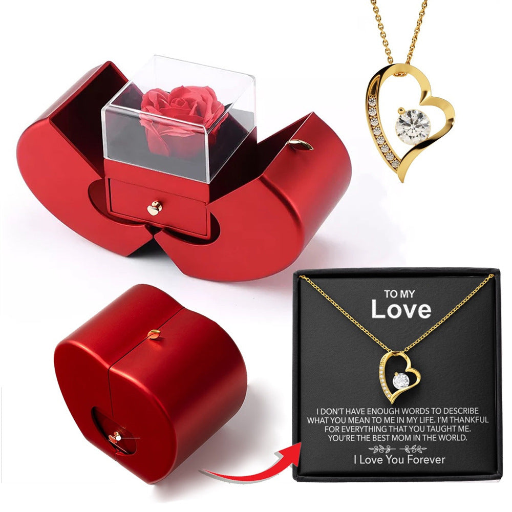 Eternal Rose Apple Jewelry Gift Box Necklace – The Perfect Gift