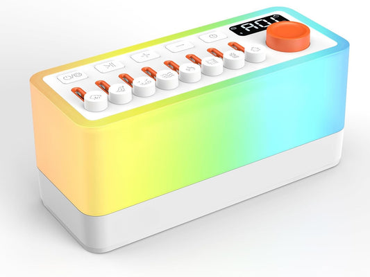 White Noise Machine & Bluetooth Speaker with RGB Lighting
