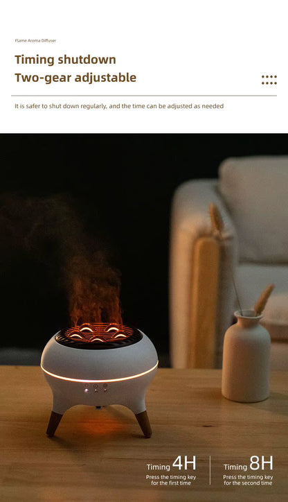 Flame Jellyfish Aroma Diffuser & Humidifier with Colorful Lights & Remote