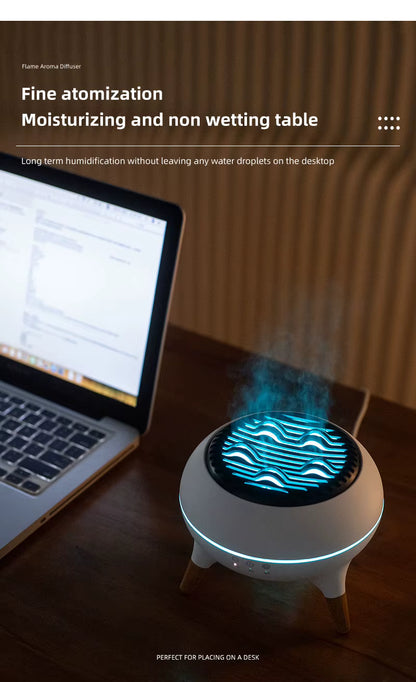 Flame Jellyfish Aroma Diffuser & Humidifier with Colorful Lights & Remote