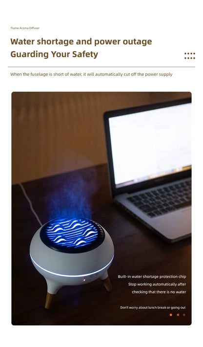 Flame Jellyfish Aroma Diffuser & Humidifier with Colorful Lights & Remote